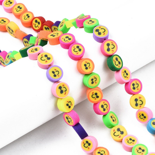 Smiley Face with sunglasses rubber beads | Bellaire Wholesale