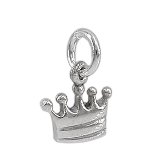 Sterling Silver Crown Charm, 2 Charm