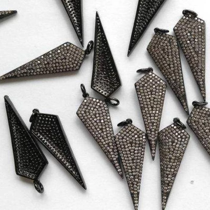 Gunmetal Dagger Micro Pave Bead | Bellaire Wholesale