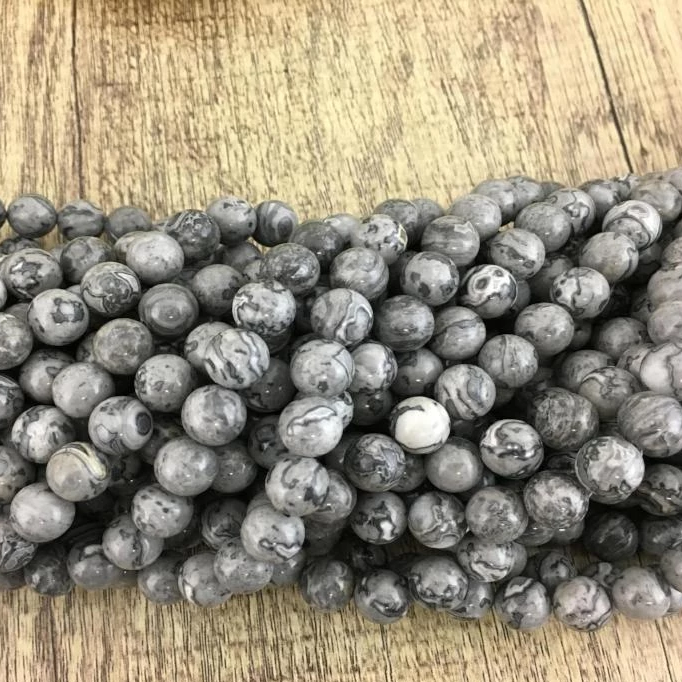 8mm Map Stone Bead | Bellaire Wholesale