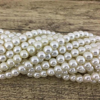 12mm Faux Glass Pearls, Ivory | Bellaire Wholesale