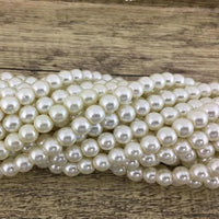 4mm Faux Glass Pearls, Ivory | Bellaire Wholesale