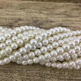 6mm Faux Glass Pearls, Ivory | Bellaire Wholesale