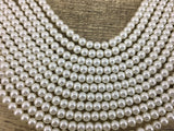 8mm Faux Glass Pearls, Ivory | Bellaire Wholesale