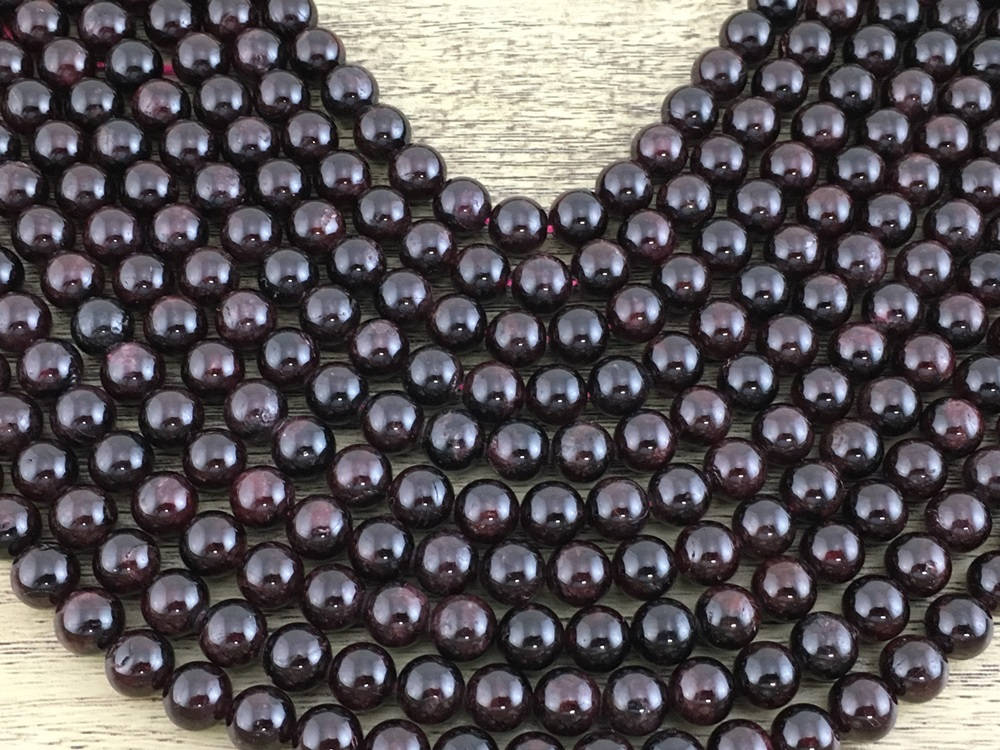4mm Garnet Semi Precious Bead | Bellaire Wholesale