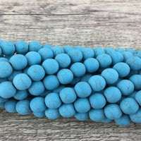 4mm Frosted Blue Howlite Bead | Bellaire Wholesale