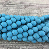 10mm Frosted Blue Howlite Bead | Bellaire Wholesale