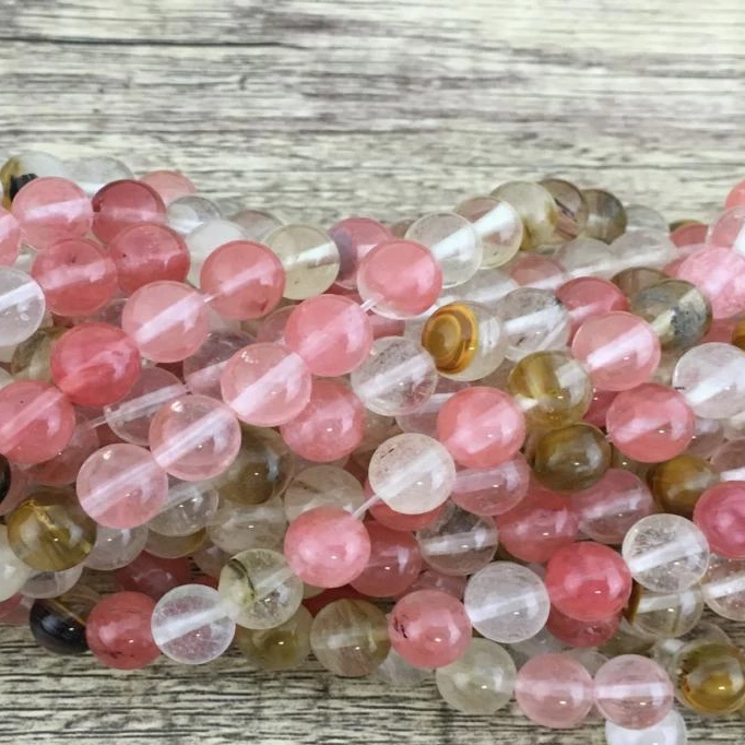 10mm Watermelon Quartz Bead | Bellaire Wholesale