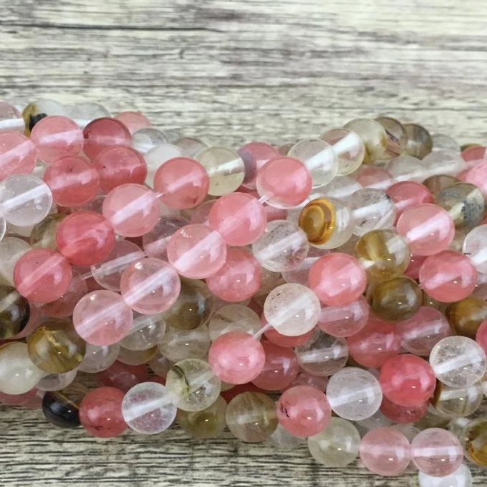 6mm Watermelon Quartz Bead | Bellaire Wholesale
