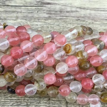 8mm Watermelon Quartz Bead | Bellaire Wholesale