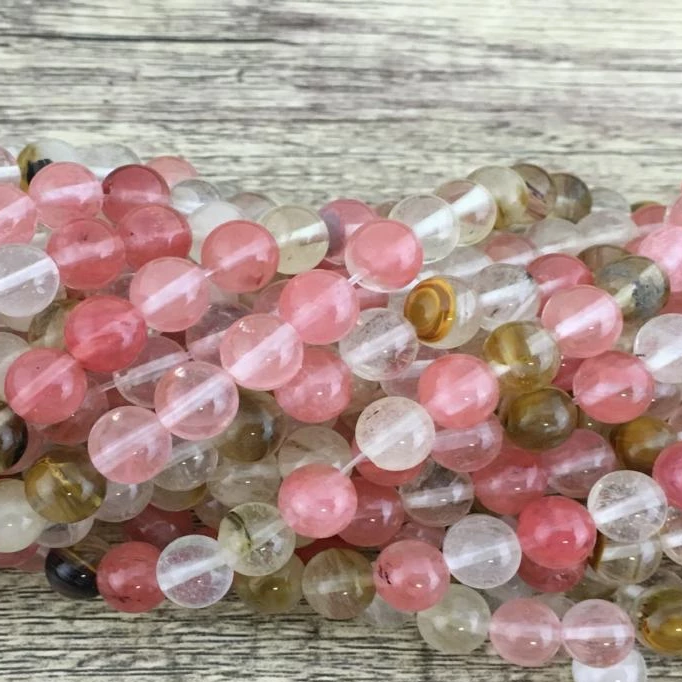 8mm Watermelon Quartz Bead | Bellaire Wholesale
