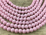 10mm Faux Glass Pearls, Solid Milky Pink | Bellaire Wholesale
