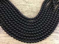 12mm Faux Glass Pearls Bead, Black | Bellaire Wholesale