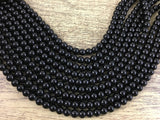 10mm Faux Glass Pearl Bead, Black | Bellaire Wholesale