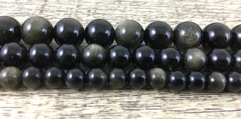 Gold Obsidian Beads