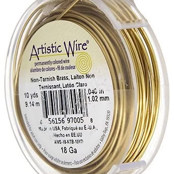 ARTISTIC WIRE 18G, NON-TARNISH BRASS | Bellaire Wholesale