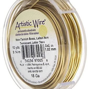 ARTISTIC WIRE 28G, Non Tarnish BRASS | Bellaire Wholesale