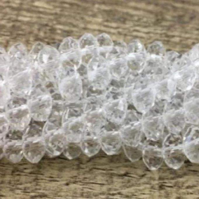 Clear Faceted Roundel Glass Bead | Bellaire Wholesale