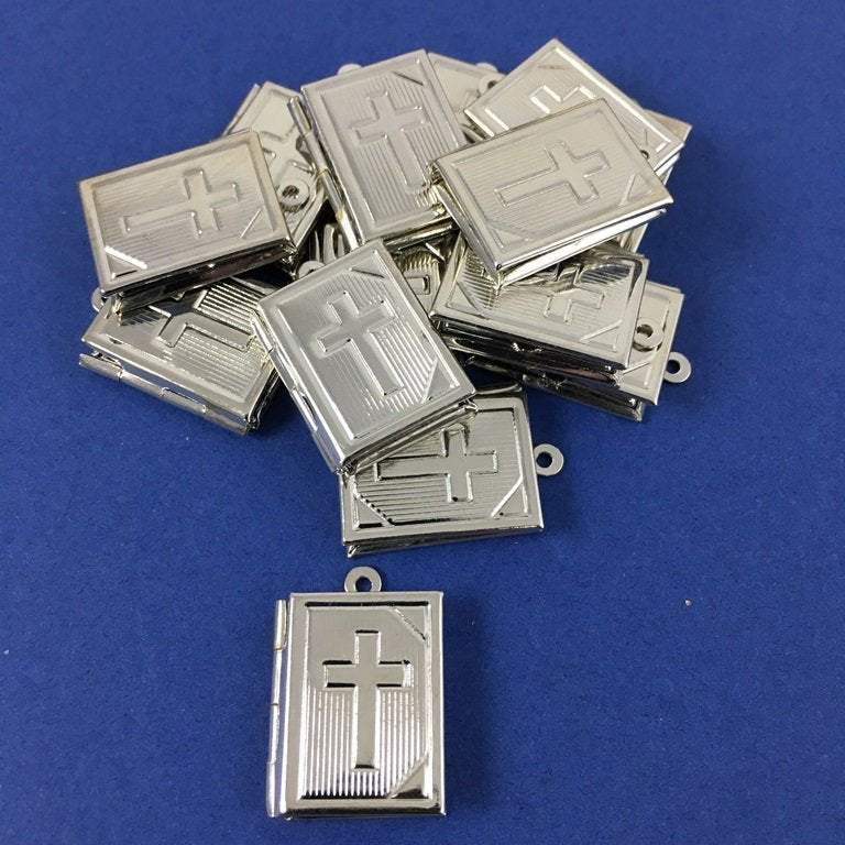 Alloy Silver Charm, Bible Locket | Bellaire Wholesale
