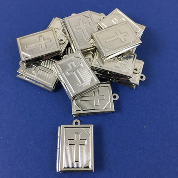 Alloy Silver Charm, Bible Locket | Bellaire Wholesale