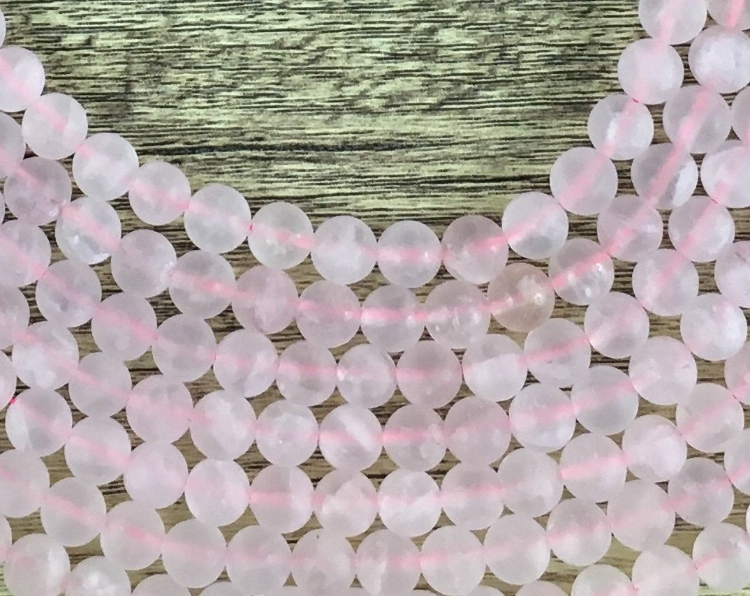 4mm Frosted Rose Quartz Bead | Bellaire Wholesale
