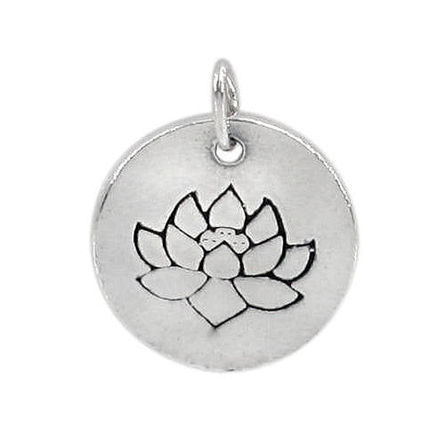 Sterling Silver Lotus Flower Charm | Bellaire Wholesale