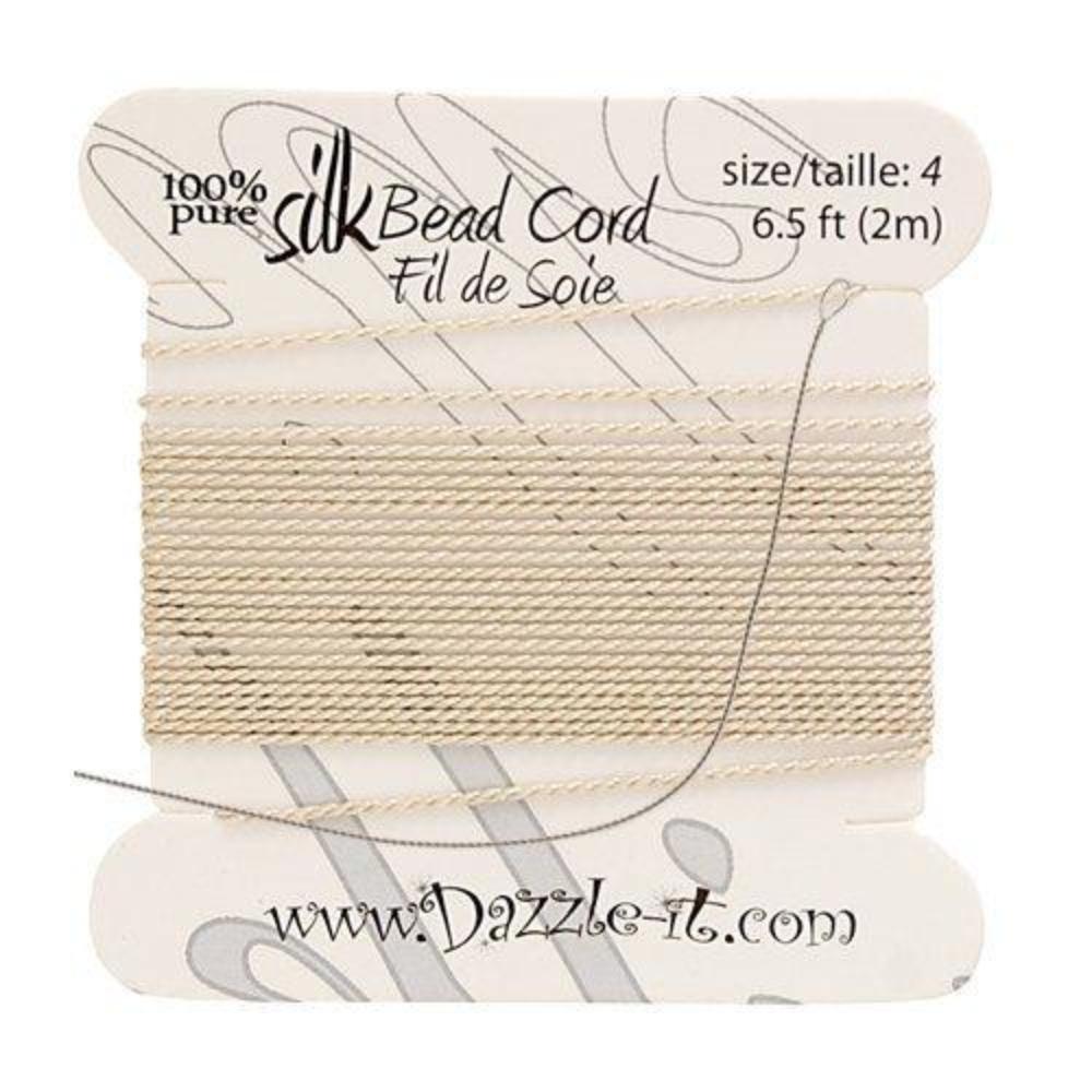 Silk Thread with 0.60mm Needle, Beige | Bellaire Wholesale