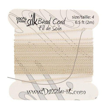 Silk Thread with 0.60mm Needle, Beige | Bellaire Wholesale