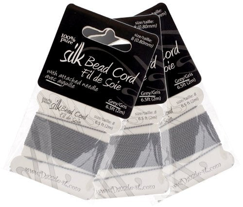 Grey Silk Thread 0.80mm Needle | Bellaire Wholesale