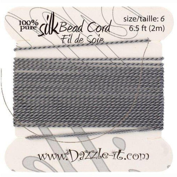 Silk Thread with 0.70mm Needle, Grey | Bellaire Wholesale