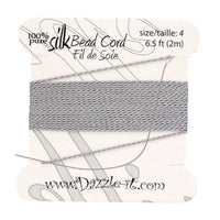 Silk Thread with 0.60mm Needle, Grey | Bellaire Wholesale