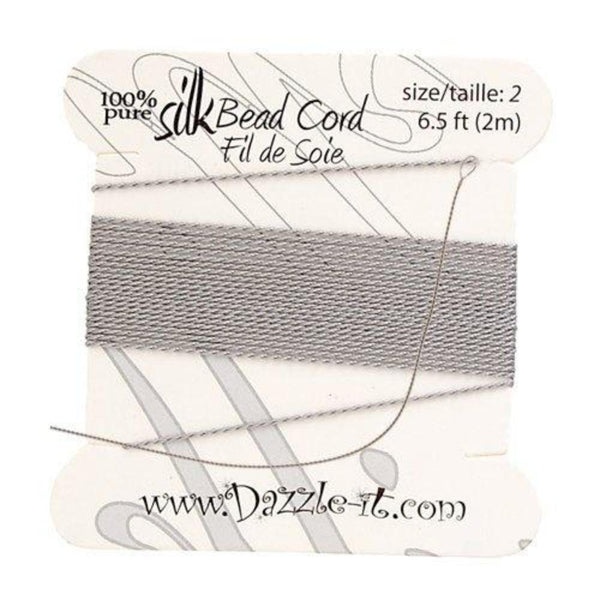 Silk Thread with 0.45mm Needle, Grey | Bellaire Wholesale