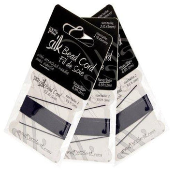 Silk Thread with 0.45mm Needle, Navy Blue | Bellaire Wholesale