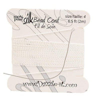 Silk Thread with 0.60mm Needle, White | Bellaire Wholesale