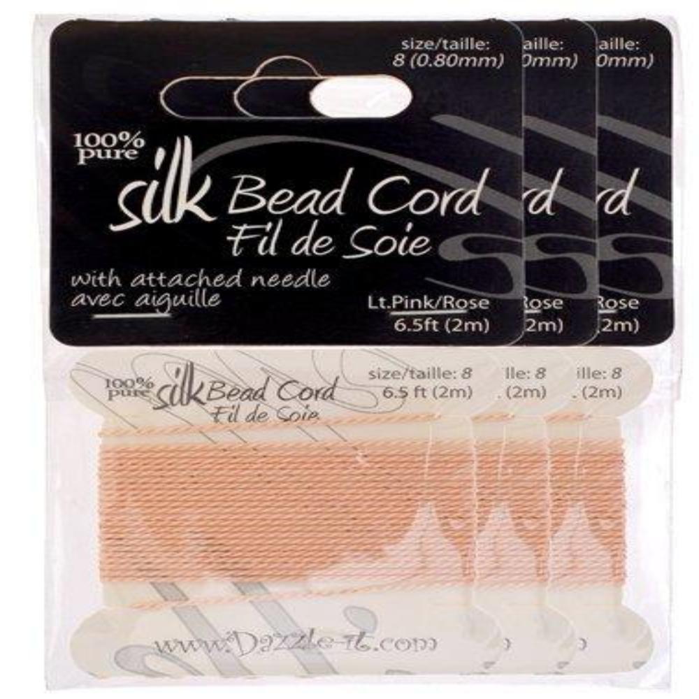 Silk Thread with 0.80mm Needle, Light Pink | Bellaire Wholesale