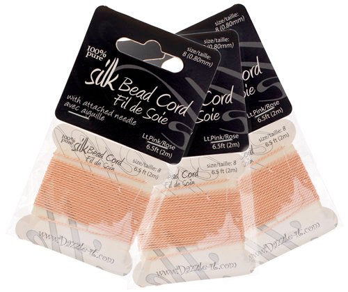 Silk Thread with 0.80mm Needle, Light Pink | Bellaire Wholesale