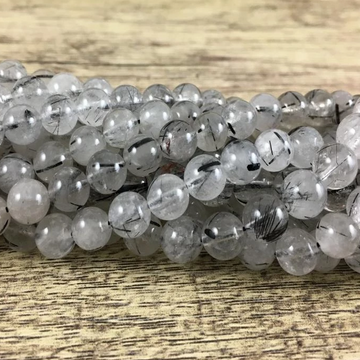 10mm Black Tourmalinated Quartz Bead | Bellaire Wholesale