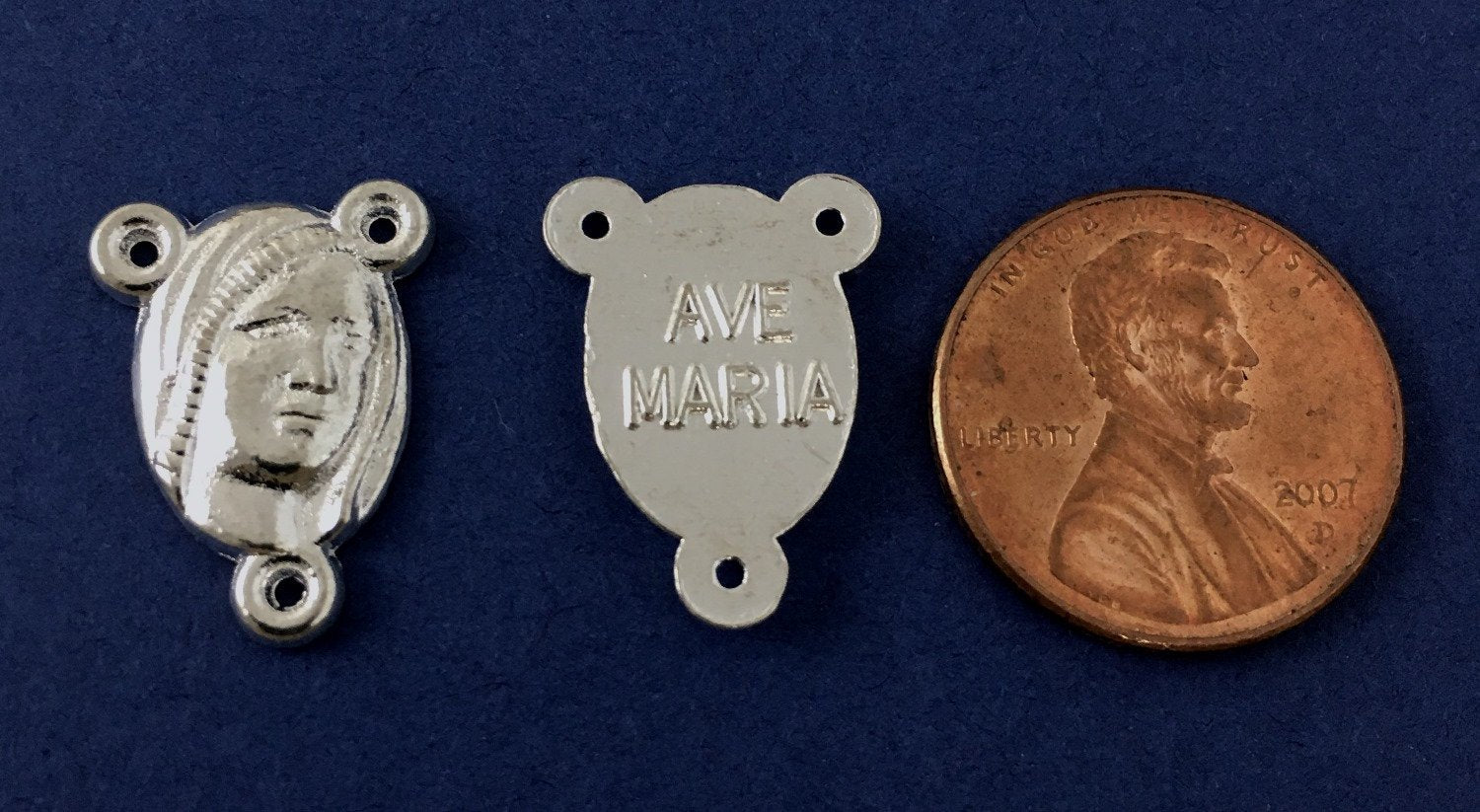 Alloy Connector, Virgin Mary Rosary Center Piece | Bellaire Wholesale