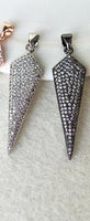 Gunmetal Dagger Micro Pave Bead | Bellaire Wholesale