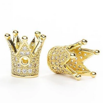 Cz Pave, Micro Pave Crown Bead | Bellaire Wholesale