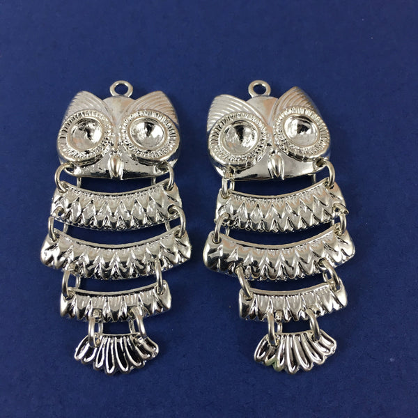 Alloy Charm, Silver Owl Charm | Bellaire Wholesale