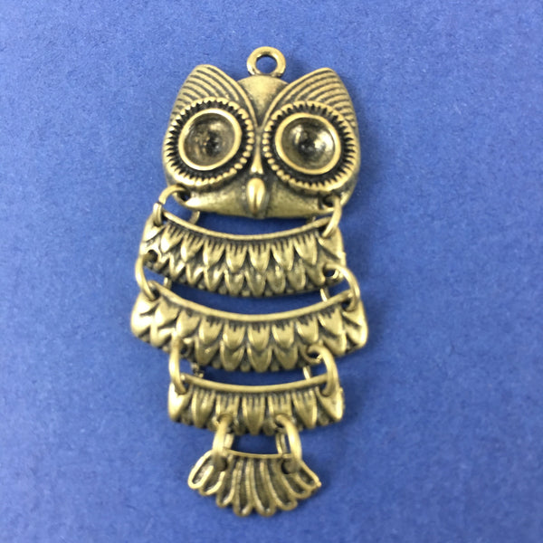 Alloy Charm, Bronze Owl Charm | Bellaire Wholesale