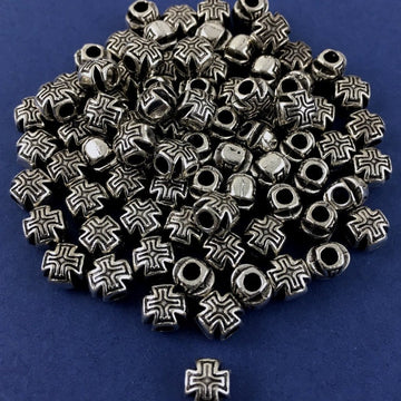 6mm Black Cross Beads | Bellaire Wholesale