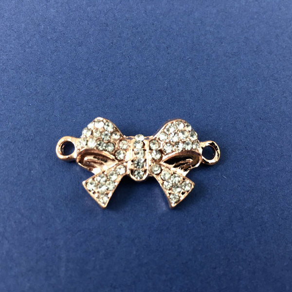 Alloy Connector, Rose Gold Bow Connector | Bellaire Wholesale