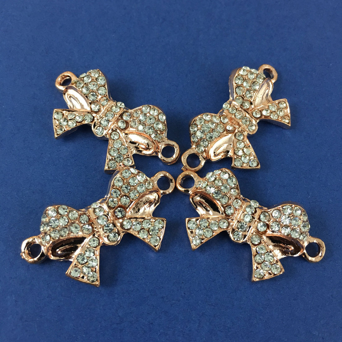Alloy Connector, Rose Gold Bow Connector | Bellaire Wholesale