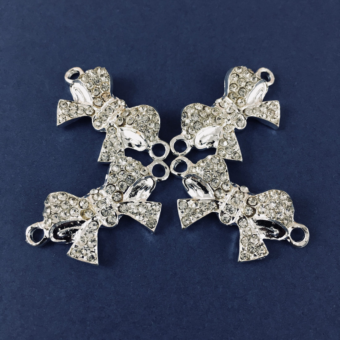 Alloy Silver Bow Connector | Bellaire Wholesale