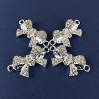 Alloy Silver Bow Connector | Bellaire Wholesale