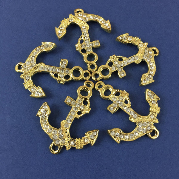 Alloy Connector, Gold Anchor | Bellaire Wholesale