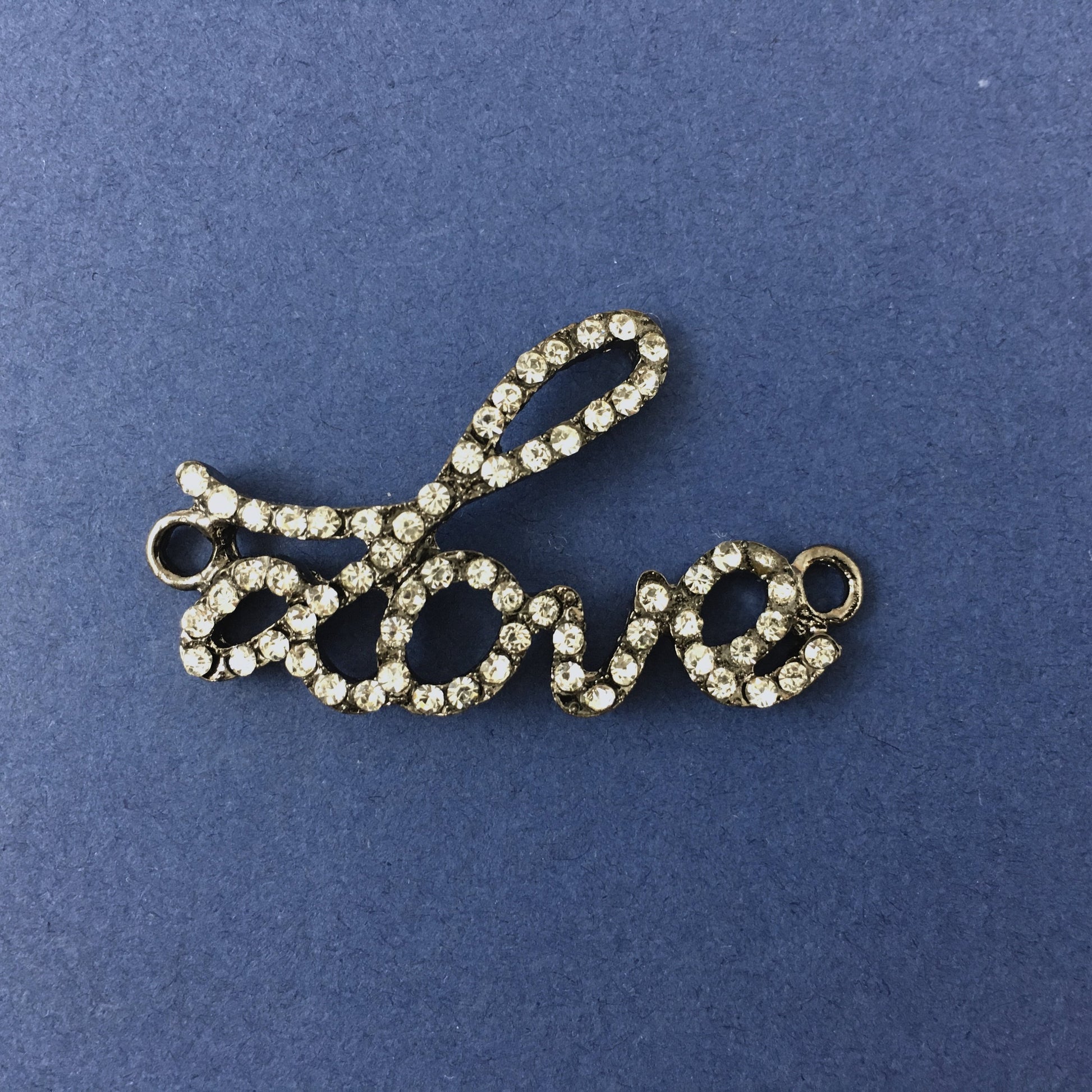 Alloy Findings, Gun Metal Love Connector | Bellaire Wholesale