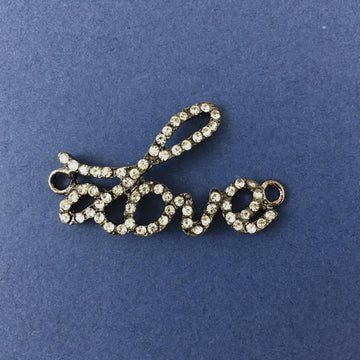Alloy Findings, Gun Metal Love Connector | Bellaire Wholesale